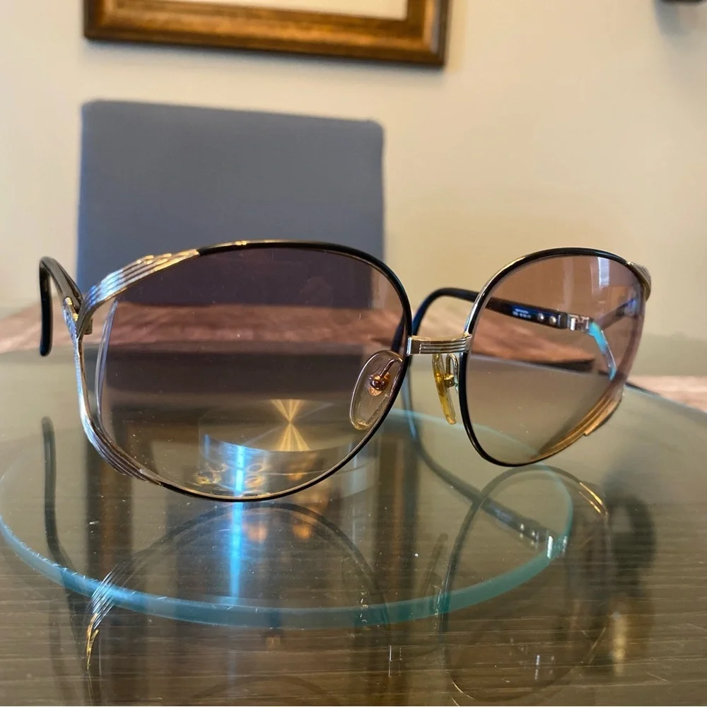 Dior Black and Gold Sunglasses - Picture 5 of 8